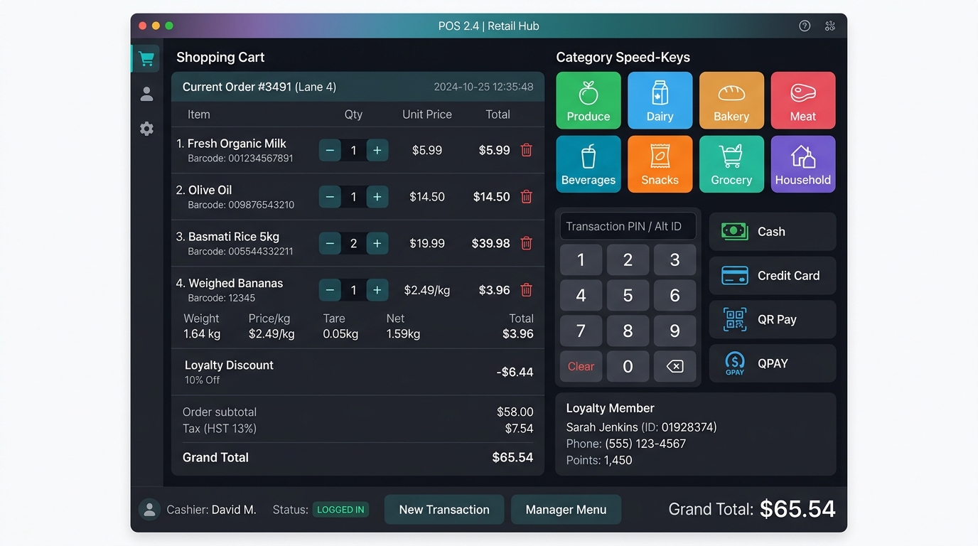 SoloPOS Supermarket Barcode Scanning & Weighing Scale Interface